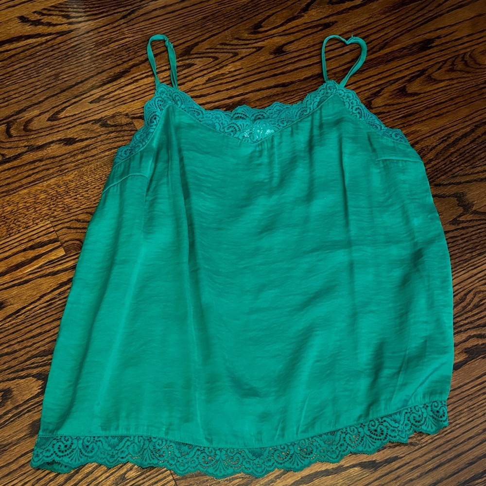 VILA Teal Lace Trim Camisole